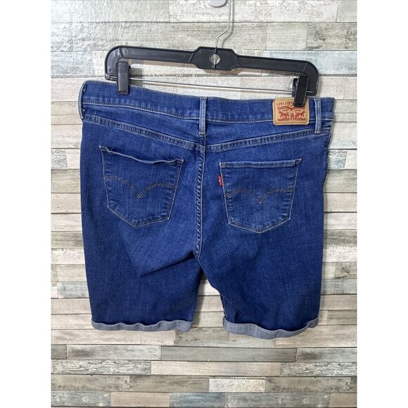 Women’s Levi’s Bremuda Shorts Dark Wash Size 32 - Picture 10 of 16
